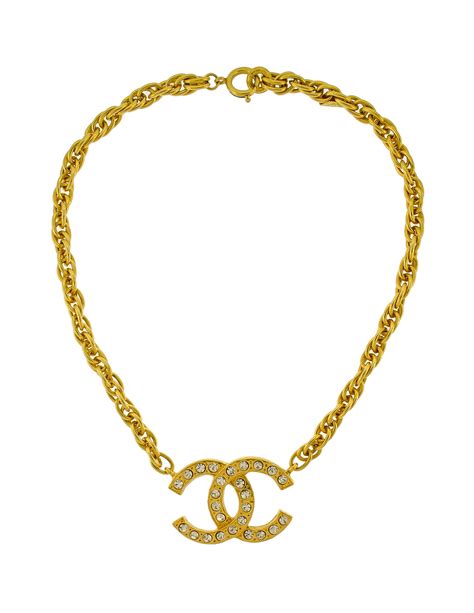 chanel gold necklace